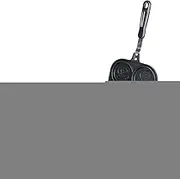 Egg Frying Pan - Waffle Maker | Sandwich Maker | Double-Sided 4 Cup Pan with Lid | Panini Press Grill | Double-Sided Portable Grill Machine for Egg, Ham, Steaks Compact