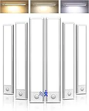 Under Cabinet Lighting, LED Motion Sensor Light Indoor, Rechargeable Closet Lights Battery Operated, Dimmable Under Cabinet Lights with 3 Temperature