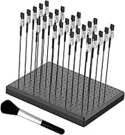 Painting Stand Base Holder and 10Pcs Alligator Clip Set with 9x14 Holes for Airbrush Spray 2mm Alligator Clip Sticks Diameter Durable