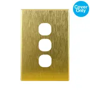 Connected Switchgear GEO 3 Gang Brushed Brass Aluminium Cover | CBL3