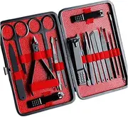 KLVN 7/15/18pcs Professional Nail Clippers Manicure Nail Care Set Stainless Steel Pedicure Scissor Manicure Kit Nail Art Tools(18 pcs Set)
