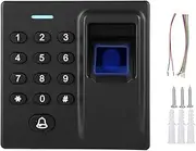 Access Control System Keypad Fingerprint Card Reader Password Black DC12V Secure Entry Solution for Office and Home Use