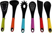 EZ Life 6 Piece Silicone Kitchen Spoon & Tool Set with Stand - Multicolor