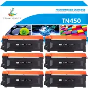 6PK Black TN450 Toner Cartridge For Brother HL-2242D HL-2250DN HL-2270DW 2242D
