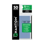 50pc Phantom Sleeves 56x87mm Game Card Case/Guard Protector Green Gloss/Gloss