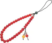jojofuny Red Agate Mobile Phone Chain Bracelets Bangles Tungsten Case Charm Beaded Phone Chain Pearl Turquoise Van Goth Dainty Silver Bracelet Hook Gold Bangle Bracelet Couple Braided Rope