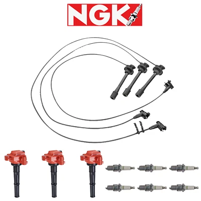 NGK G-Power Premium Platinum Spark Plug + Racing Ignition Coil Wire For Toyota