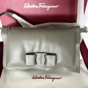 Salvatore Ferragamo Small Viva Bow Padded Leather Verde Olivo Shoulder Bag