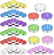 Rustark 70Pcs Colorful Mini Tealight Candles Set Unscented Candles Long Lasting Dripless Paraffin Tea Candle for Wax Seal Stamp, Letter Sealing, Party, Birthday, Home, Decoration