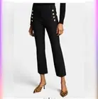 Derek Lam 10 Crosby Blue Gold Button Robertson Flare Sailor Pants Womens Size 10
