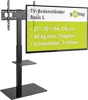 Goobay Basic TV Floor Stand, Large, 94-178 cm