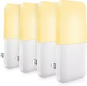 MAZ-TEK Plug in Night Light, Warm White LED Nightlights 4 Pack