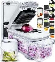All-in-1 Vegetable Chopper, Mandoline Slicer & Cheese Grater