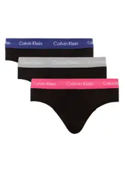 Calvin Klein Logo Stretch-cotton Briefs - set of Three - Black - L L