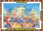METAL SIGN - Pennsylvania Postcard - Pickett's Charge, Battle of Gettysburg, Ge