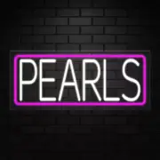 Pearls Neon Sign for Retail Displays | LED Flex Neon | 24"W x 10"H x 1"D