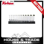 Koken SOCKET SET RAIL Z SERIES 1/4 DR 6PT 4-14MM 12PC KORS2300MZ/12