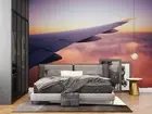 3D Airplane Cloud Landscape Self-adhesive Removeable Wallpaper Wall Mural