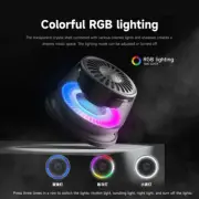 Portable Mini Magnetic Bluetooth Speaker Phone Stand Sound RGB Light Effect