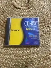 One SONY CD RW 650 MB REWRITABLE DISC MULTI SPEED ~ BRAND NEW, SEALED