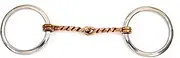 Cavalon Flat Loose Ring Twisted Wire Single-Jointed Snaffle Bit