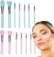 Silicone Makeup Brush - Eyeshadow Applicators Set of 14 | Eyeshadow Brush Applying Kit for Cream Makeup and Resin Epoxy Art Crafting