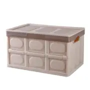 30L Collapsible ABS Storage Bin with Lid: Foldable Car Trunk Organizer for