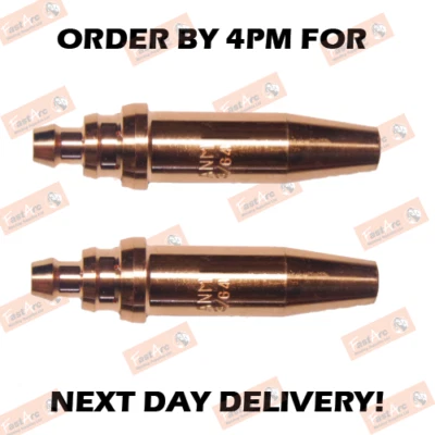 2 X ACETYLENE GAS CUTTING NOZZLE ANM ANMS - 1/8, 1/16, 1/32, 3/32, 3/64 or 5/64