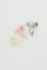 Multi 6 Pack Mini Bow Claw Clips - Size ONE, Women's Hair Accessory