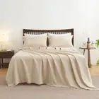 Belgian Linen Sheet Set Solid Color - 4 Pieces (1 Flat Sheet, 1 Fitted Sheet & 2