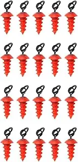 20 Pieces Fishing Bait Screws Replace -Rings Crank Hooks, The Turns Fishing on Holder Screws with 360 ° Wavels