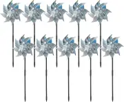 Reflective Pinwheels 10Pack,Wind Spinners Outdoor Bird Scare Devices,Sparkly Pi