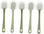 Veemoon 5pcs Long Handle Cleaning Brush Soft Bristle Sided Scrubber for Shoes Laundry Daily Use Effortlessly Cleans Sole Upper Heel Non Damaging Design