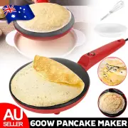600W Pancake Maker Crepe Baking Pan Frying Griddle Machine Constant Temp Control