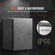 Stainless Steel IP66 Wall-Mount Electrical Enclosure, 60x50x20 cm, with Lock