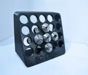 3D Printed 5C Collet Rack - 20-Slot Angled Organizer - Machinist Tool storage