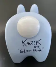Frank Kozik SIGNED Kidrobot 10" GID Blue Smorkin' Labbit INSC AUTOGRAPHED Pride