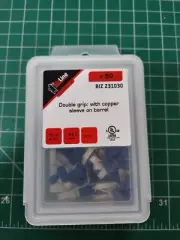 TERMINAL BLUE LIP BLADE 5MM, Double Grip -BIZLINE 231030 (50PCS)