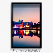 Pixel Art Poster - Reflecting Canton (8 Bit Psychedelic Trippy Video Game Print)
