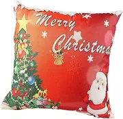 SOESFOUFU Xmas Sofa Pillow 45x45cm Christmas Pillow Cover for Home Decor Cushion