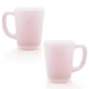 Mosser Glass Set of Two 4" Tall 9oz Mugs - Tuscan Pink