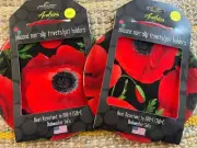 Andrea’s Silicone Hot Pot Trivet Red Poppy Flower Themed Kitchen Use - Set Of 2