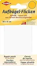 Kleiber 30 x 6 cm Extra Soft Fine Cotton Iron-On Repair Tape, White