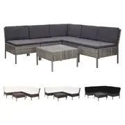 Garden Lounge Set with Cushions Modular Sofa Couch 6 Piece Poly Rattan vidaXL