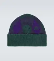 [Burberry] Burberry Argyle wool beanie One Size green
