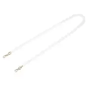 47" Acrylic Chain Purse Strap Replacement Luxury Handbag Strap Transparent/White