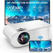 YABER WiFi Projector Mini Portable Projector 6000 Lumens 1080P,Projector Screen