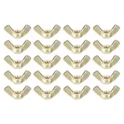 5/16"-18 Wing Nut 30 Pcs, Brass Butterfly Wing-Nut, Gold Tone