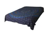 AamiraA Blue Flower Mandala Tapestry Bohemian Wall Hanging Throw Dorm Decor