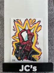 SPIDER-PUNK RYAN G BROWNE ARTIST SKETCH ONE-OF-A-KIND (7x5) COA INCL *RARE*